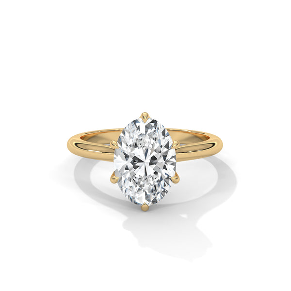Elysian Tulip Setting Solitaire Style Engagement Ring