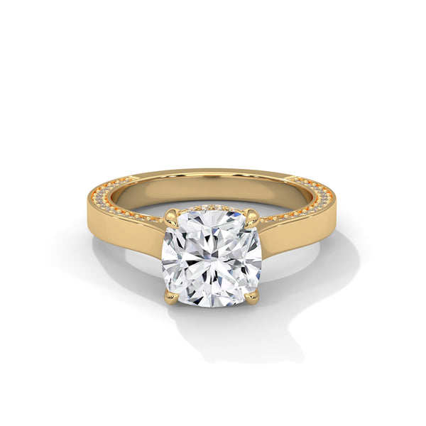 Hidden Crown Pavé Setting Ring