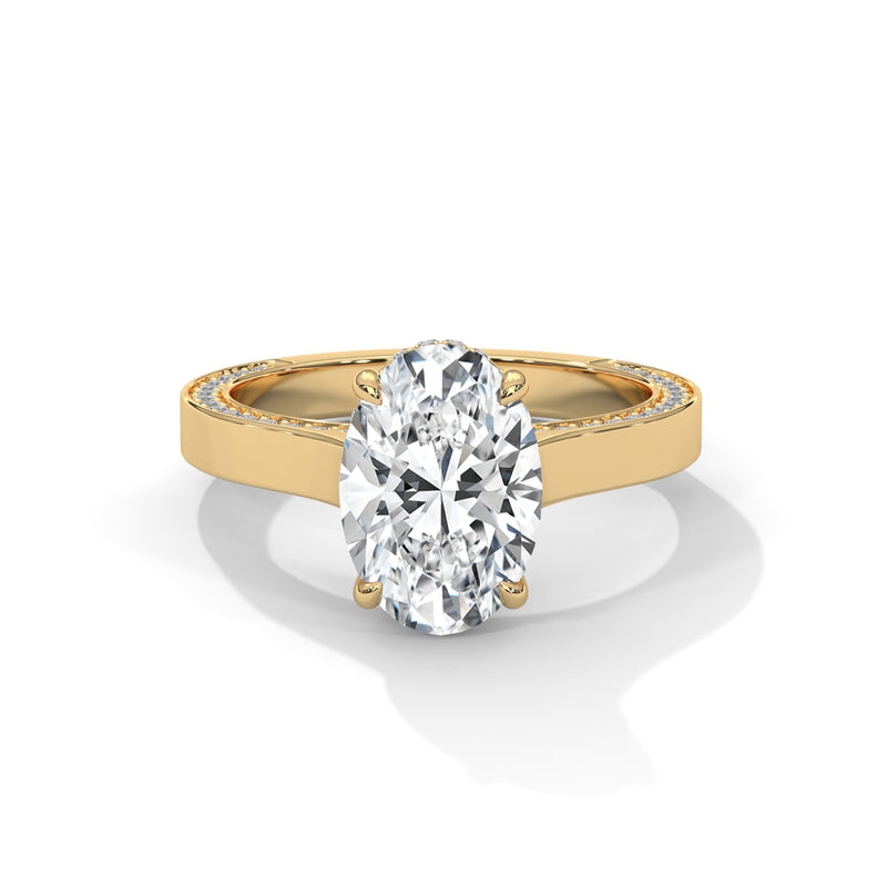Hidden Crown Pavé Setting Ring