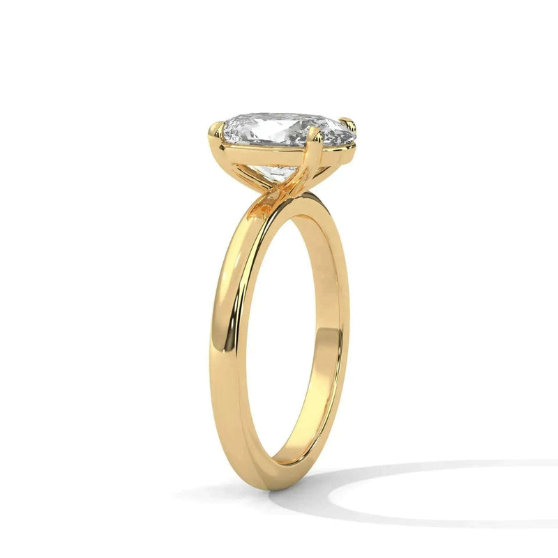 2.93 Carat Oval Solitaire Setting Yellow Gold