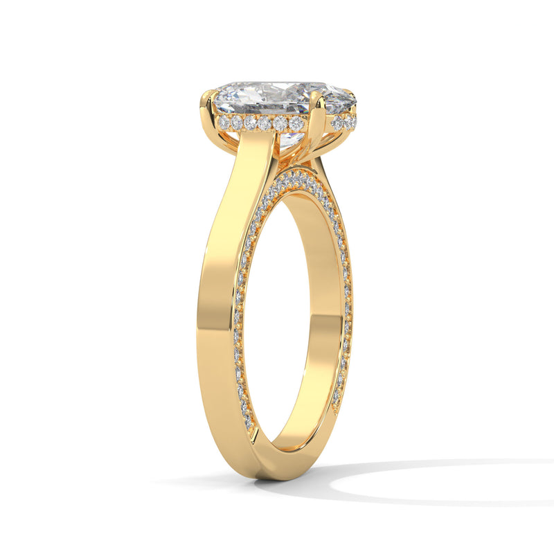 Hidden Crown Pavé Setting Ring