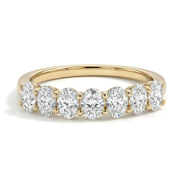 Seven Stone Classic Oval Diamond Ring