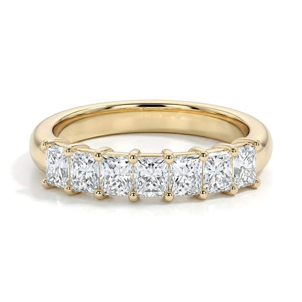 Seven Stone Radiant Diamond Ring