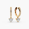 1.2ct Heart Pavé Lab-Grown Diamond Hoop Earrings