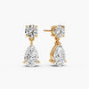 5ct Round Lab-Grown Diamond Drop Earrings