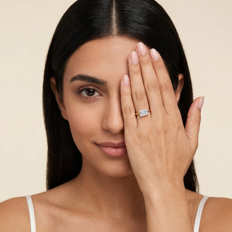 East-West Solitaire Setting