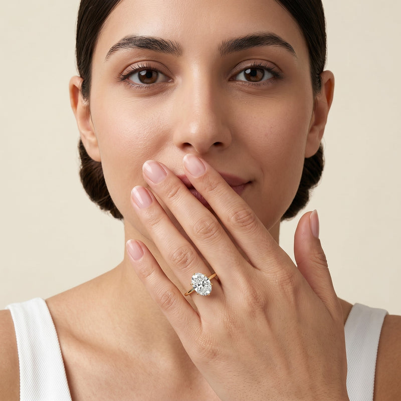 Elysian Tulip Setting Solitaire Style Engagement Ring