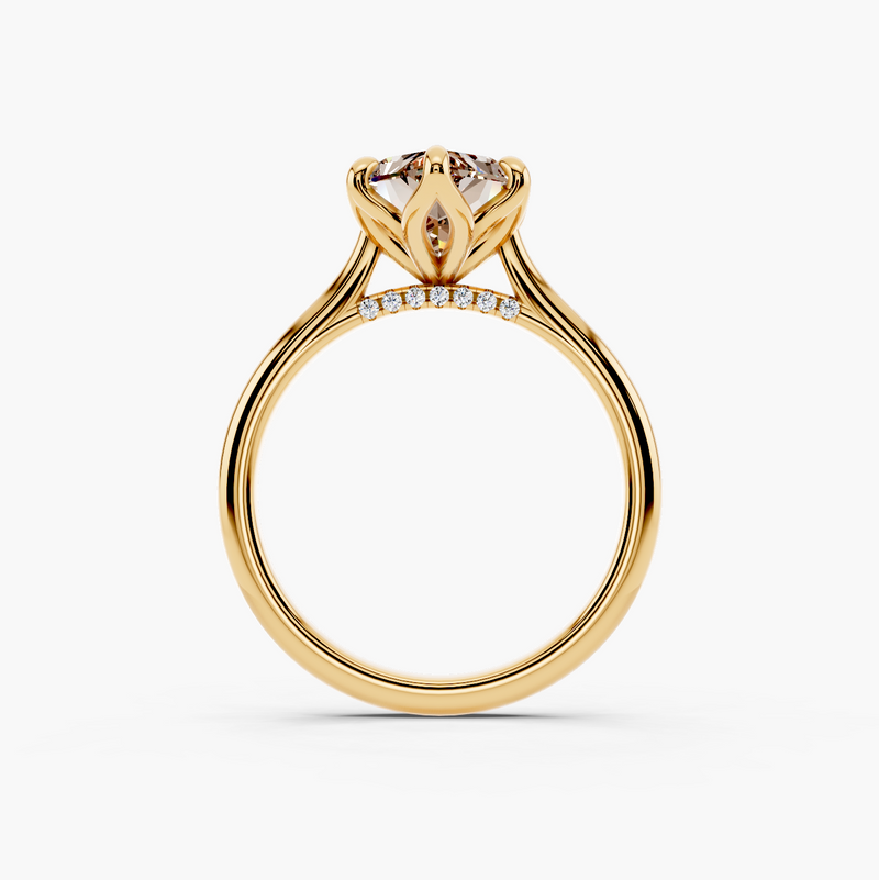 Solstice Tulip Diamond Ring Champagne Setting