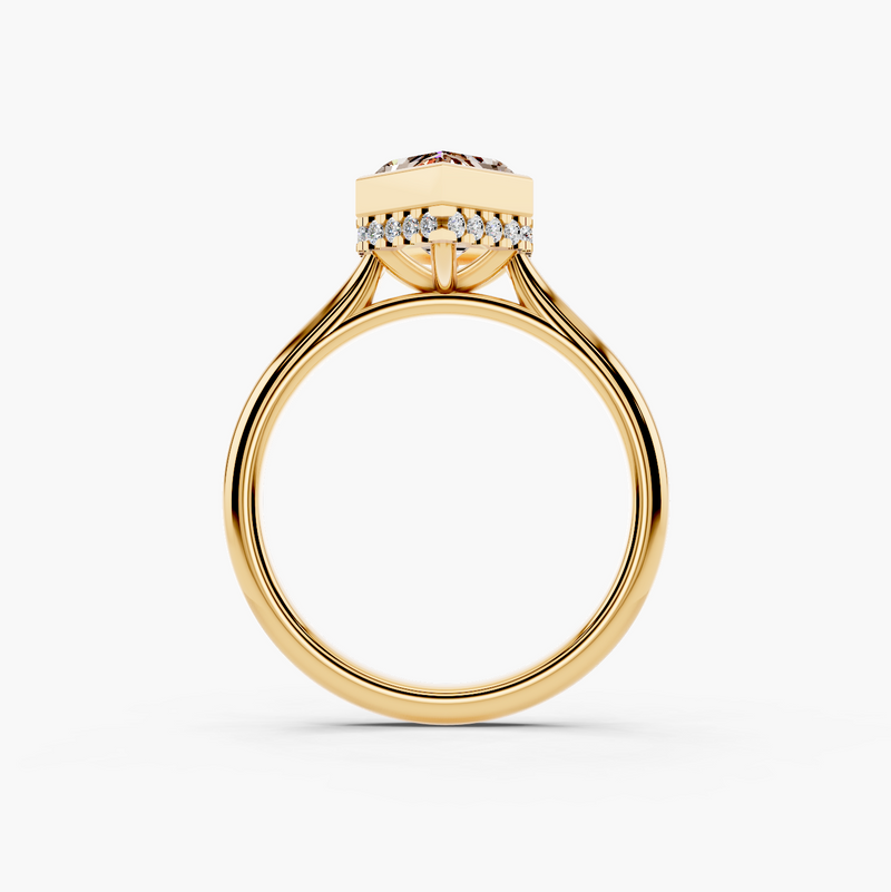 Hidden Halo Bezel Champagne Setting