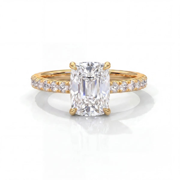 Hidden Crown Pavé Setting Ring