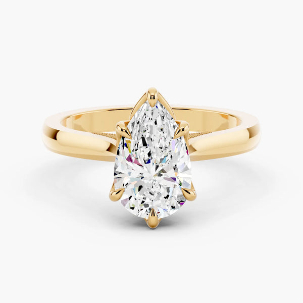 Elysian Tulip Setting Solitaire Style Engagement Ring
