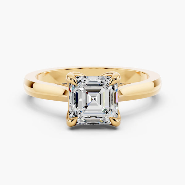 Elysian Tulip Setting Solitaire Style Engagement Ring