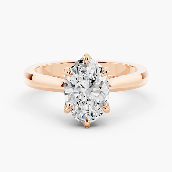 Elysian Tulip Setting Solitaire Style Engagement Ring