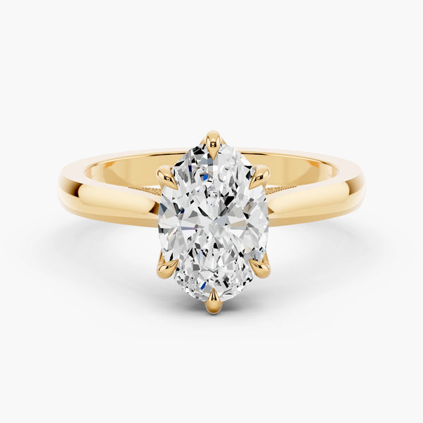 Elysian Tulip Setting Solitaire Style Engagement Ring