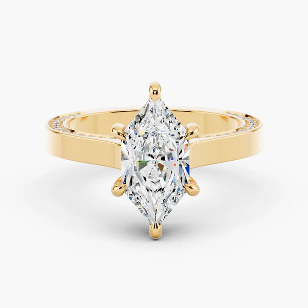 Hidden Crown Pavé Setting Ring