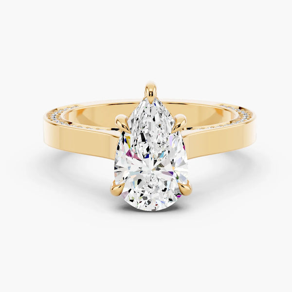 Hidden Crown Pavé Setting Ring
