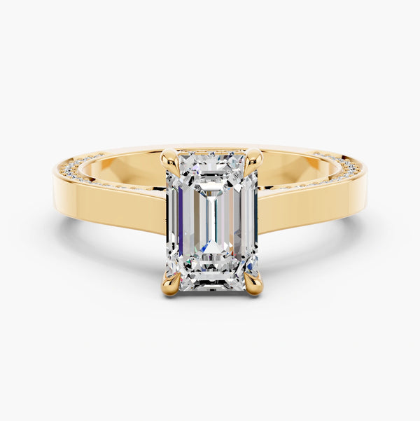 Hidden Crown Pavé Setting Ring