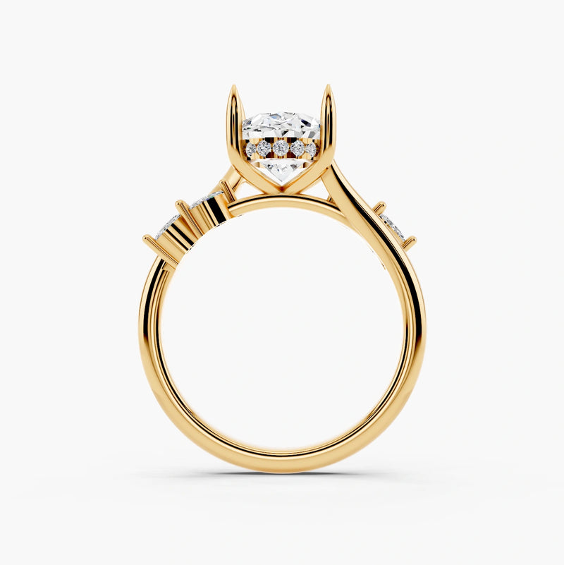 Sarina Twist Hidden Halo Setting