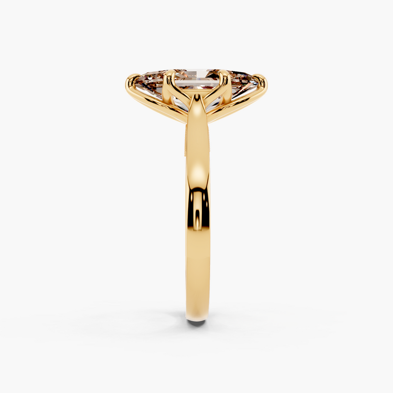 Elysian Tulip Champagne Setting Solitaire Style Engagement Ring