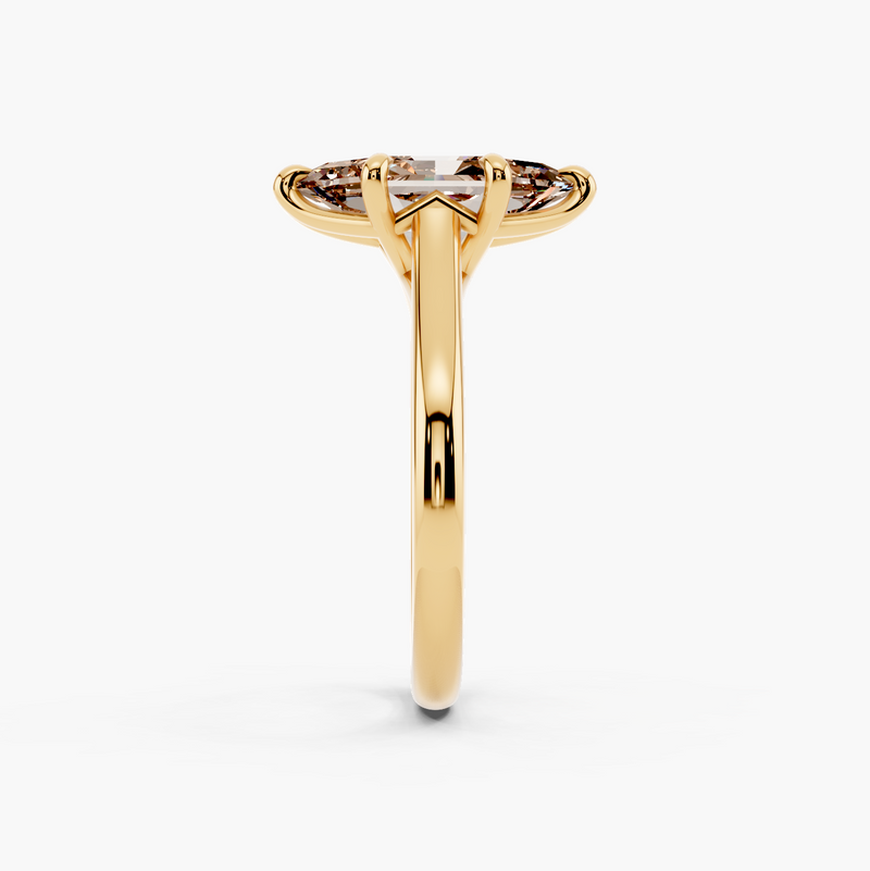 Tapered Cathedral Champagne Setting