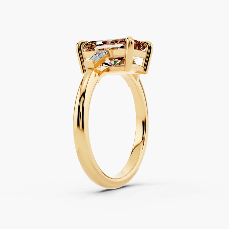 Astoria Tapered Baguette Champagne Setting Ring