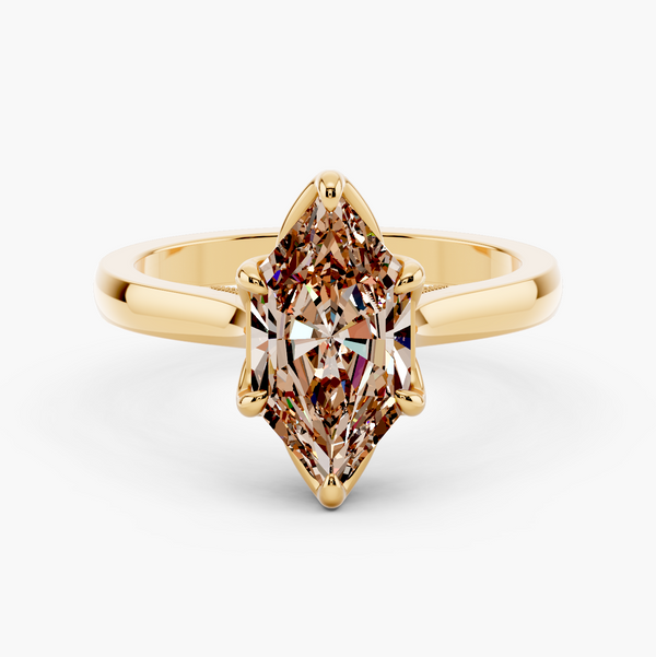 Elysian Tulip Champagne Setting Solitaire Style Engagement Ring