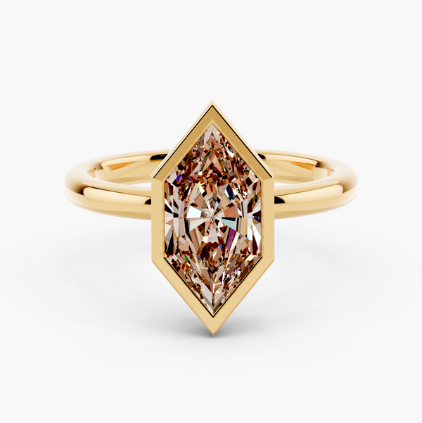 Floral Bezel Champagne Setting
