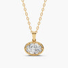 Georgian Oval East-West Lab-Grown Diamond Pendant Necklace