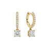 1.2ct Cushion Pavé Lab-Grown Diamond Hoop Earrings