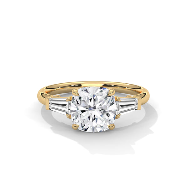 Three Stone Tapered Baguette Diamond Setting