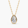 Harlow Bezel Pear Lab-Grown Diamond Pendant Necklace