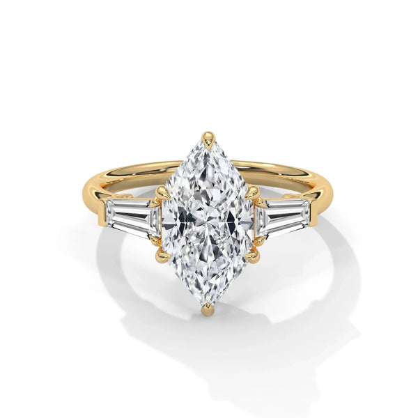Three Stone Tapered Baguette Diamond Setting