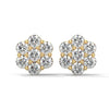 Floral Cluster Lab-Grown Diamond Stud Earrings