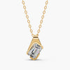 Sloane Emerald Lab-Grown Diamond Pendant Necklace