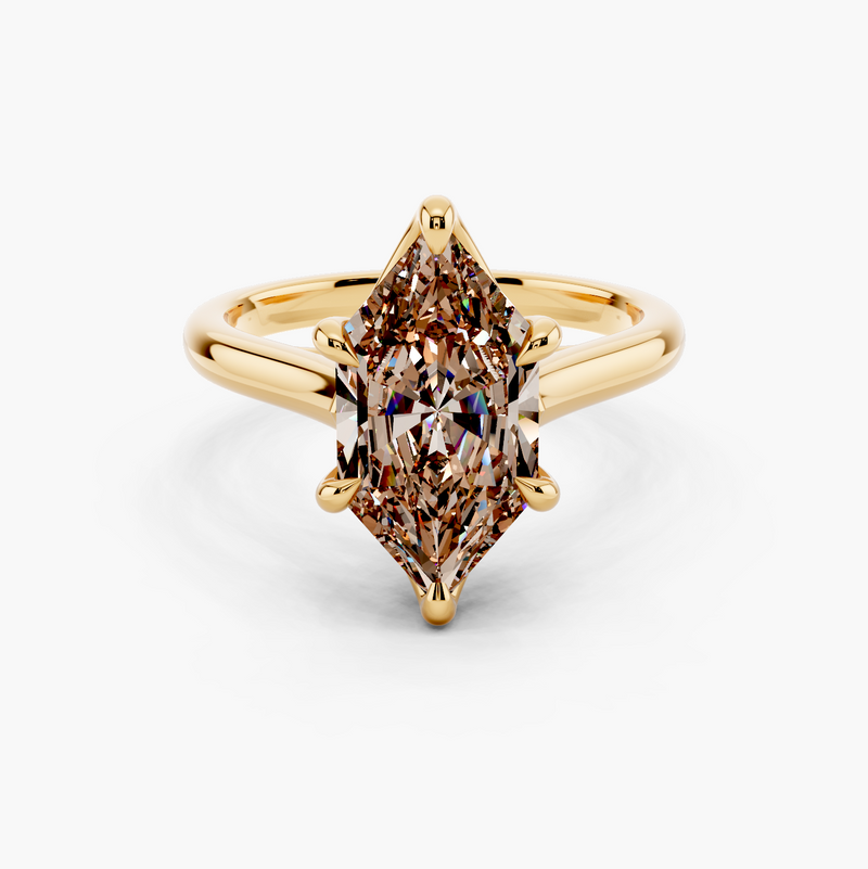 Tapered Cathedral Champagne Setting