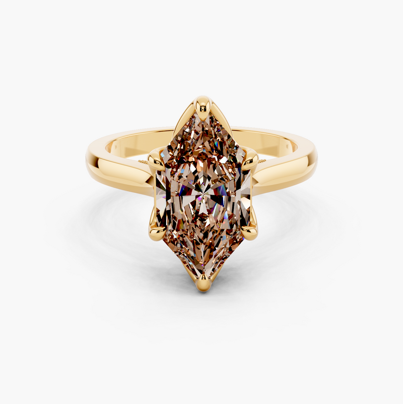 Elysian Tulip Champagne Setting Solitaire Style Engagement Ring