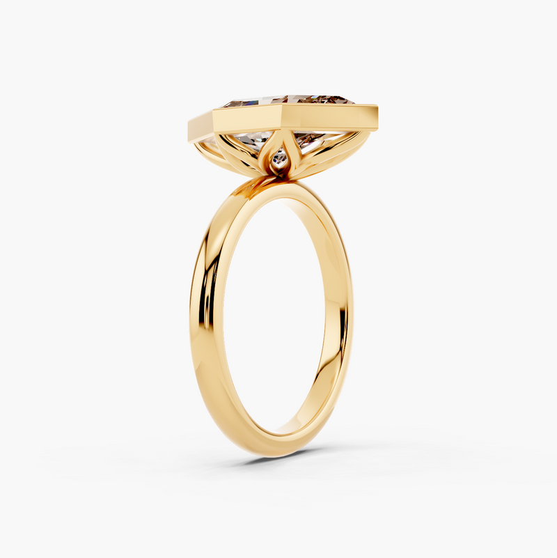 Floral Bezel Champagne Setting