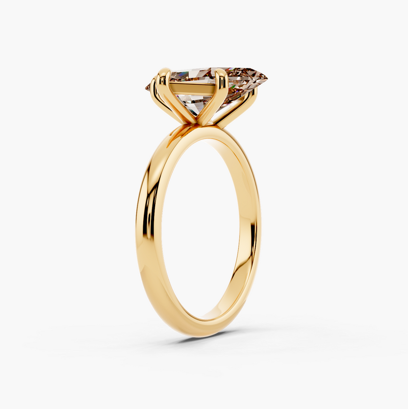East-West Solitaire Champagne Setting