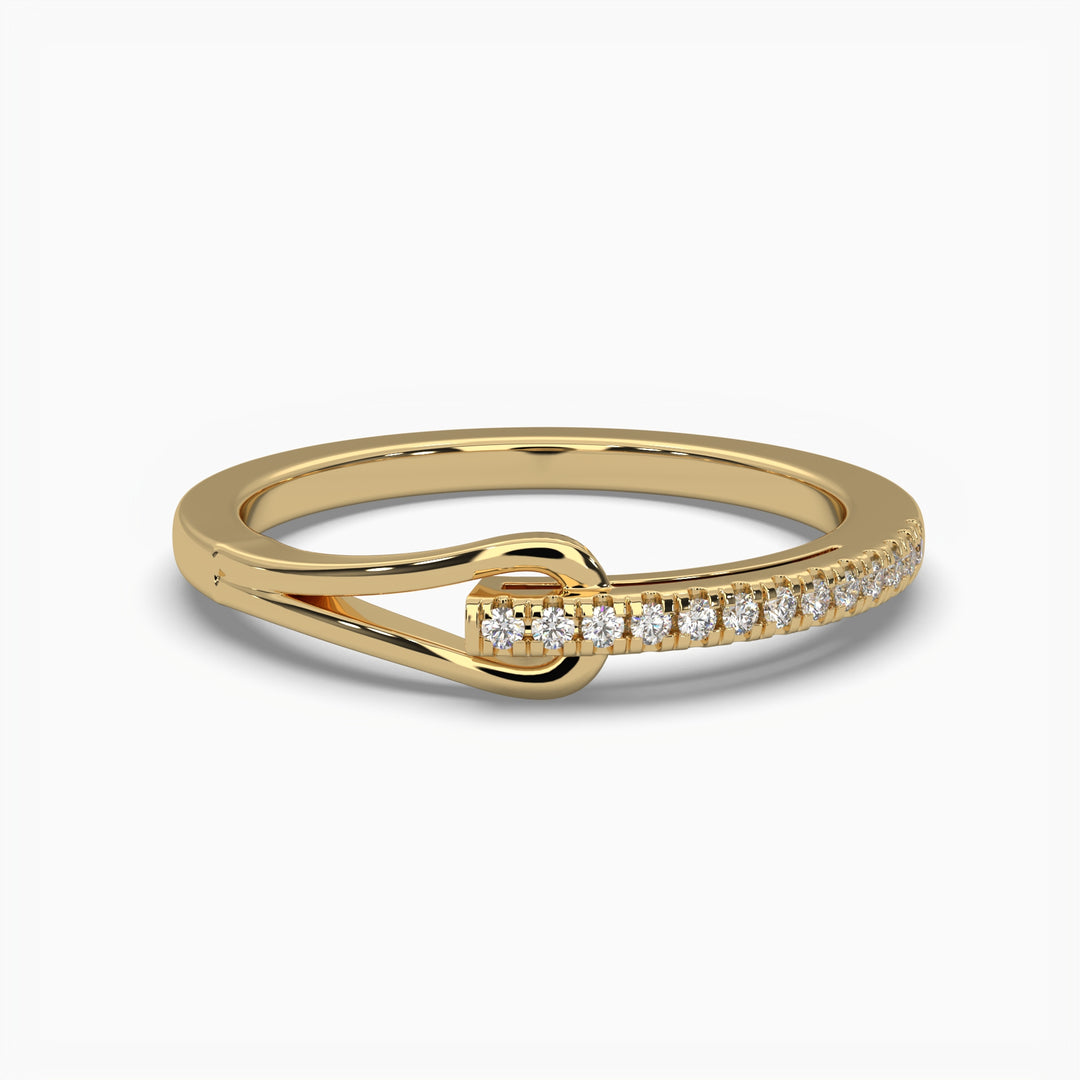 1/10ct Slip Knot Round Lab Grown Diamond Fashion Ring | 14k Gold