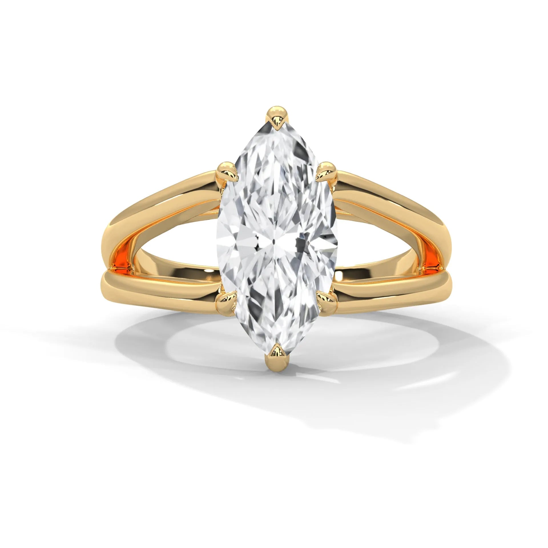 14k Yellow Gold / Marquise