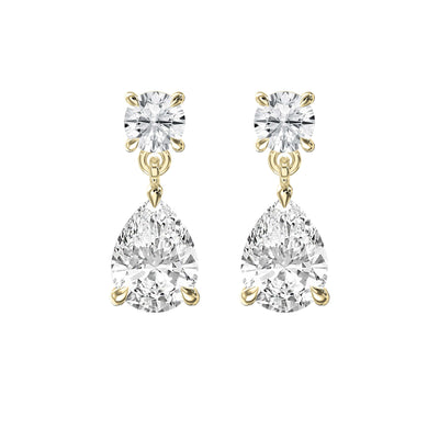 5ct Lab Grown Diamond Drop Earrings