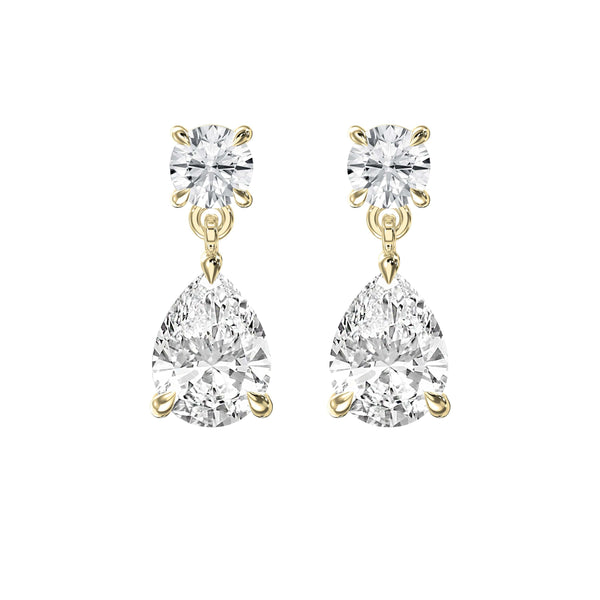 5ct Round Lab-Grown Diamond Drop Earrings