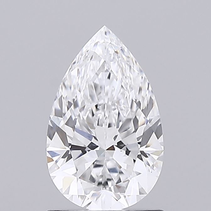 1.01 A sparkling, clear pear-shaped diamond with intricate faceting