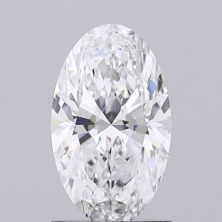 1.03 Elegant oval-cut diamond with precise facets, radiating brilliance against a neutral background.