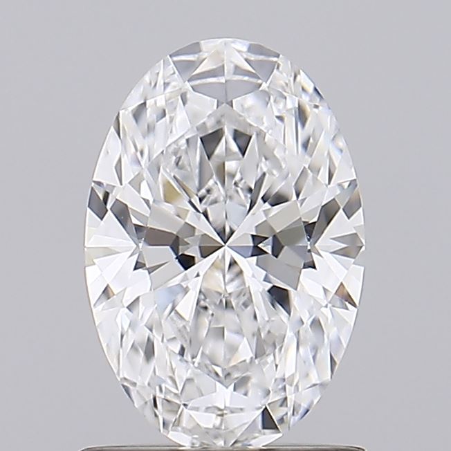 1.06 Oval-shaped diamond cut, showcasing its brilliance and unique shape against a neutral background.
