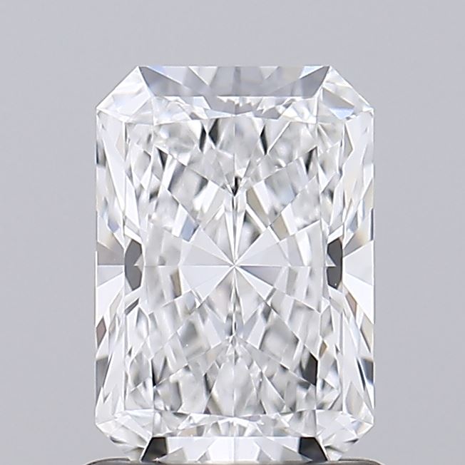 1.06 A sparkling, clear rectangular diamond with intricate facets, reflecting light and showcasing its stunning brilliance.