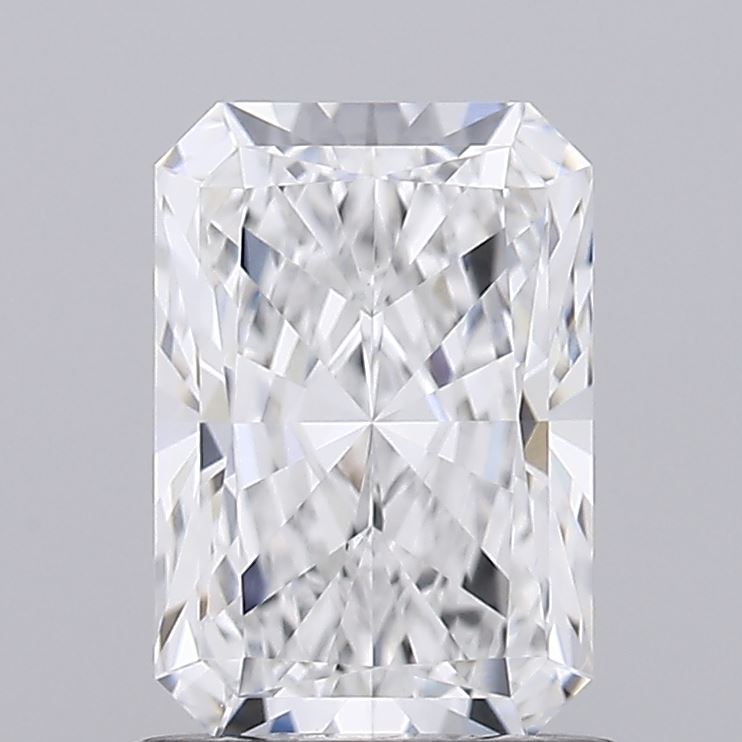 1.09 Rectangular diamond with intricate facets and symmetrical design.