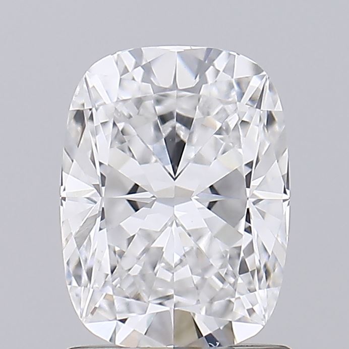1.21 A sparkling, cushion-cut diamond with brilliant facets, reflecting light beautifully against a neutral background.