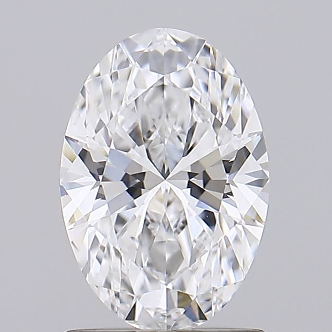 1.25 Elegant oval-cut diamond with intricate facets and brilliance.