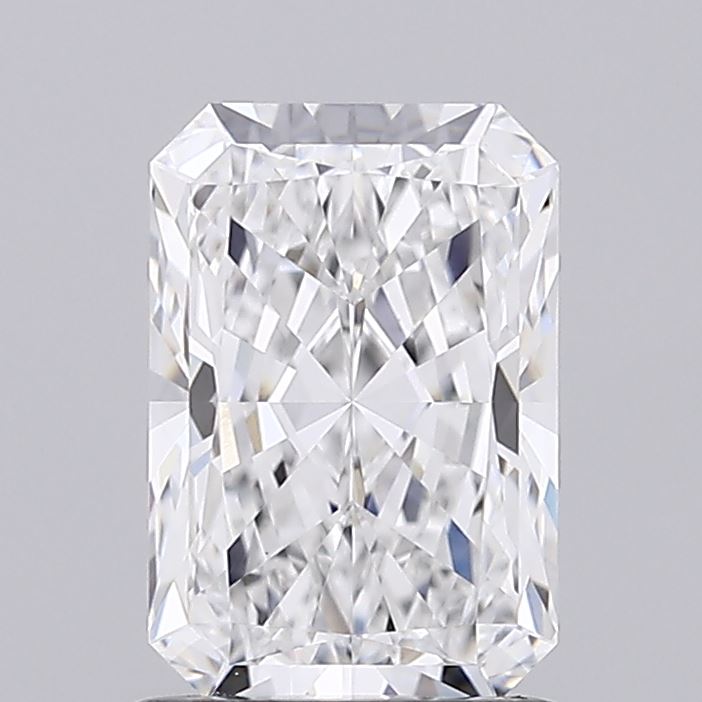 1.31 A radiant, rectangular-cut diamond showcasing its clarity and intricate facets.